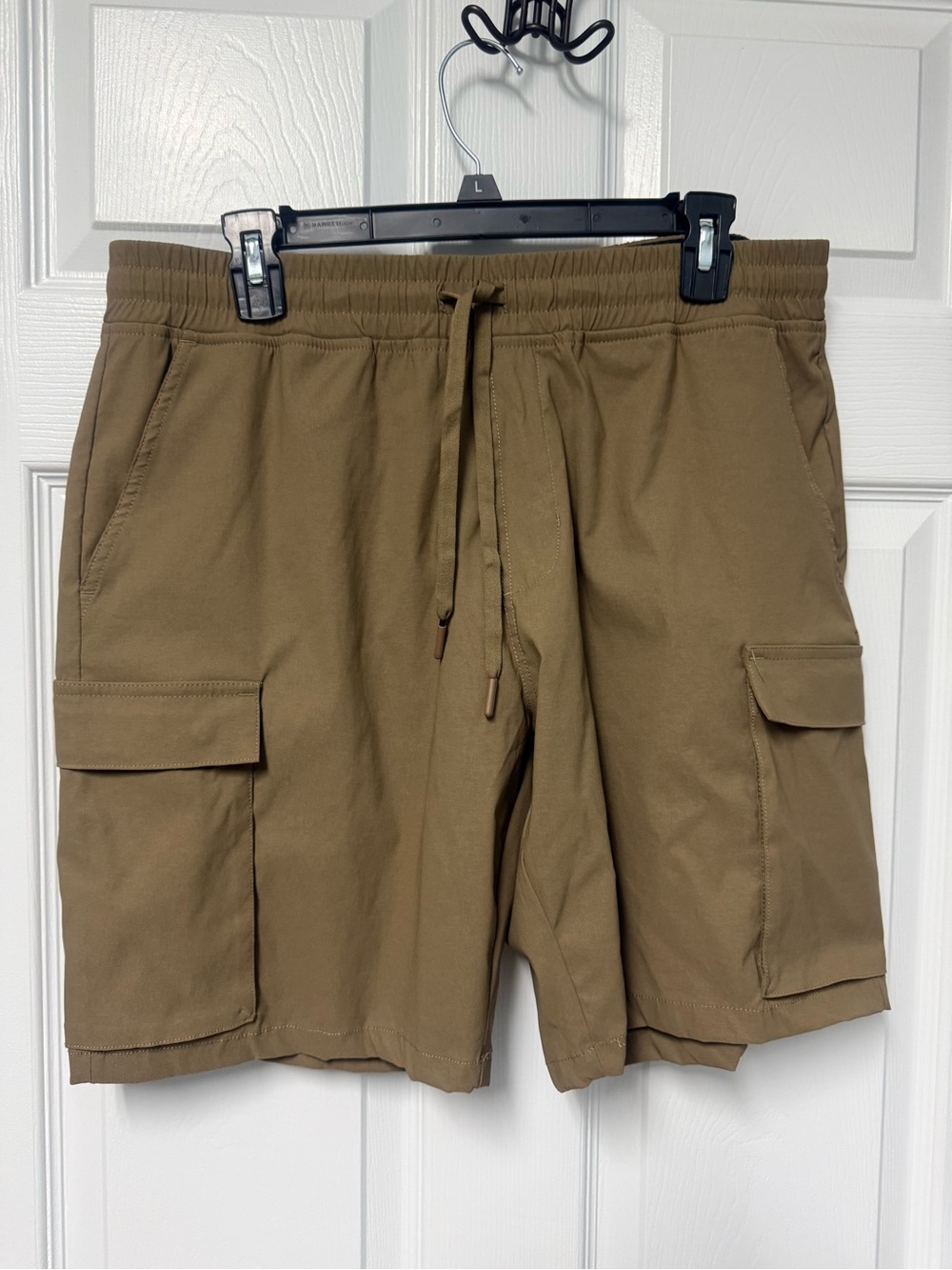Kenneth Cole Olive Brown Cargo Drawstring Shorts